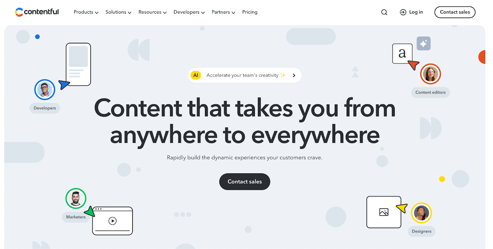 Contentful cms homepage