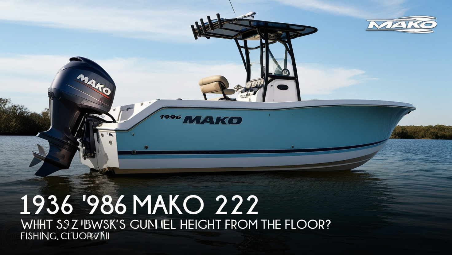  Discover the Incredible 1996 Mako 232 gunnel height from the floor