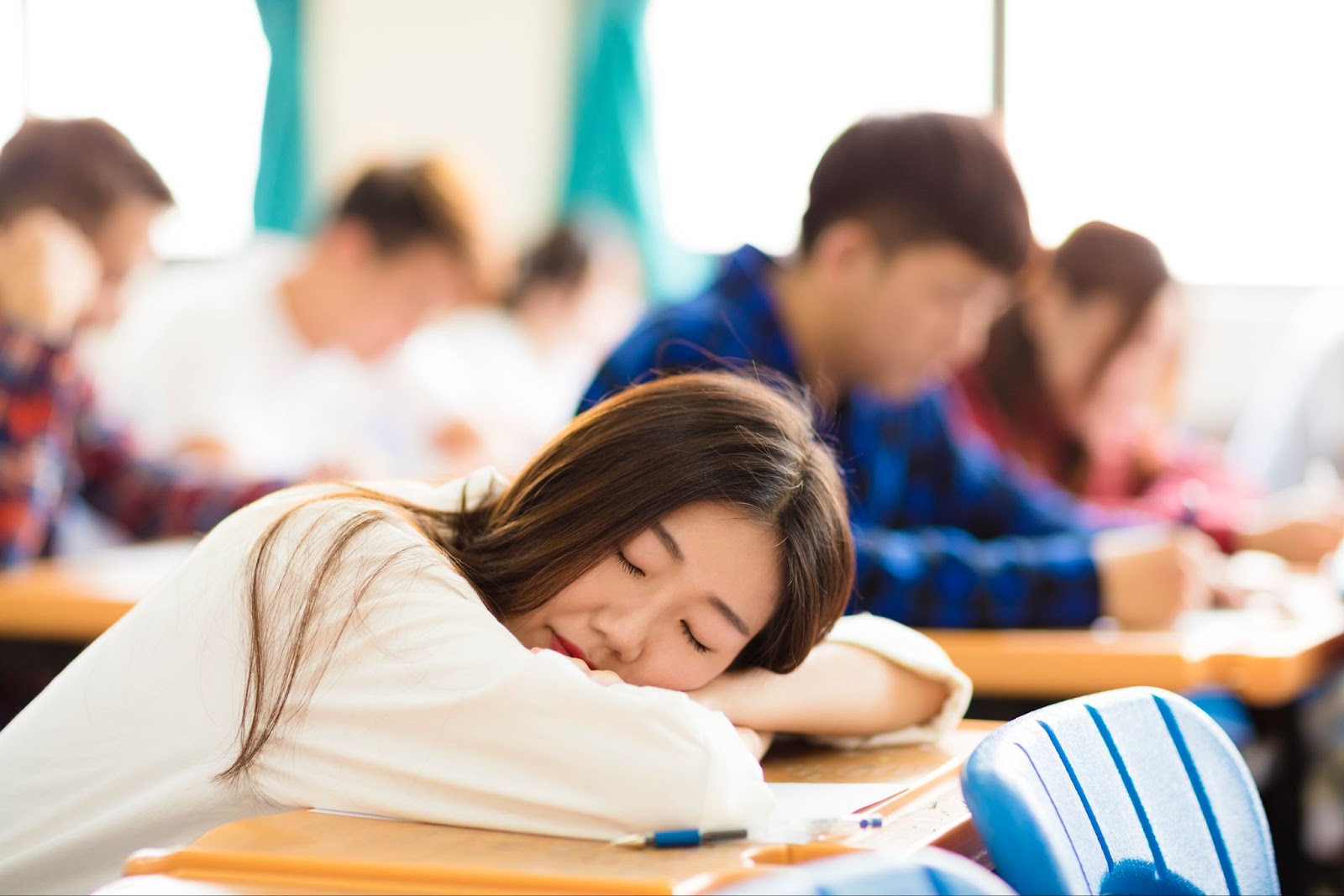 young student sleep