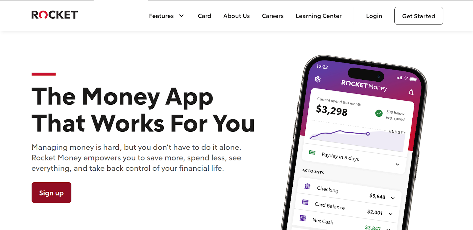 You can set and follow a budget using the Rocket Money app for free. or upgrade for features like conierge subscription cancellation and premium chat.  