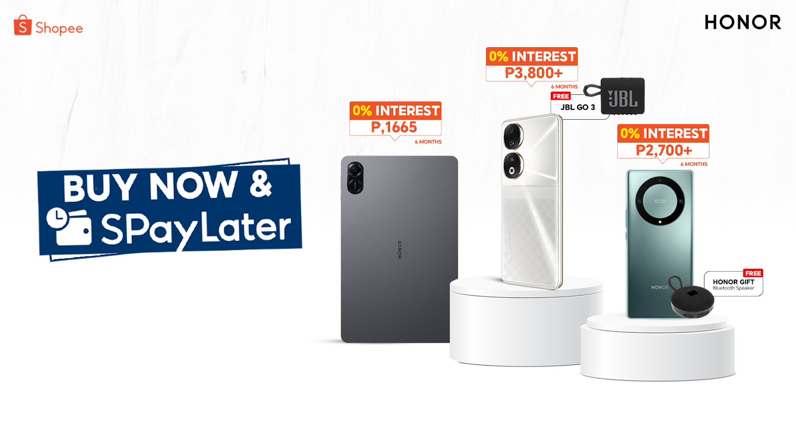 Get up to Php 11,000 discount this 8.8 Mega Sulit Sale with SPayLater 0% Installment on Select HONOR gadgets! 