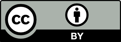 Creative Commons license icon with CC in a circle, followed by a person in a circle.
