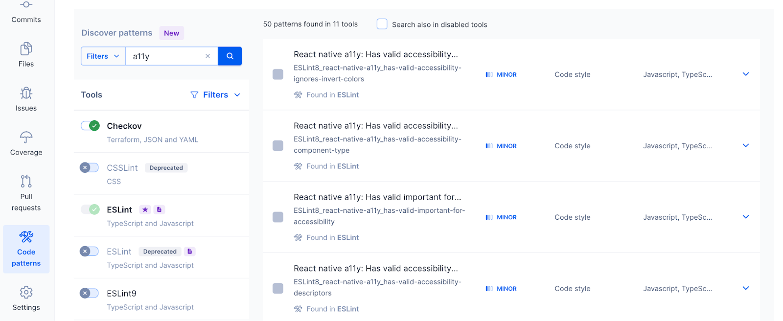 codacy accessibility rules