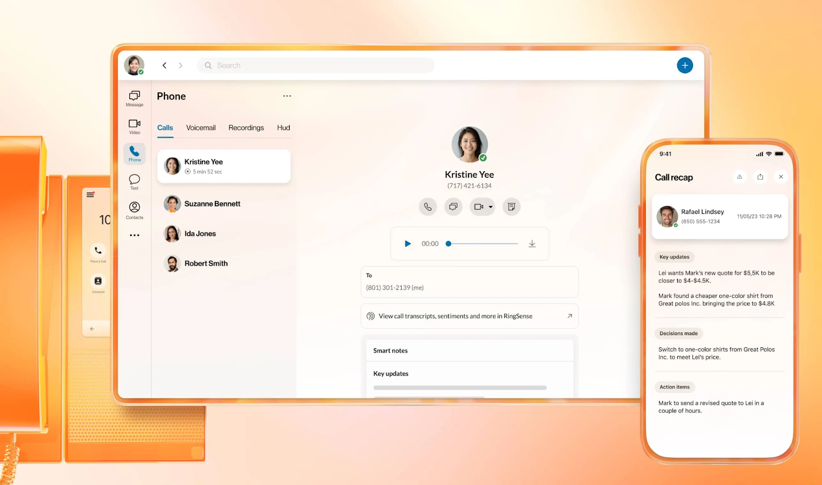 RingCentral dashboard