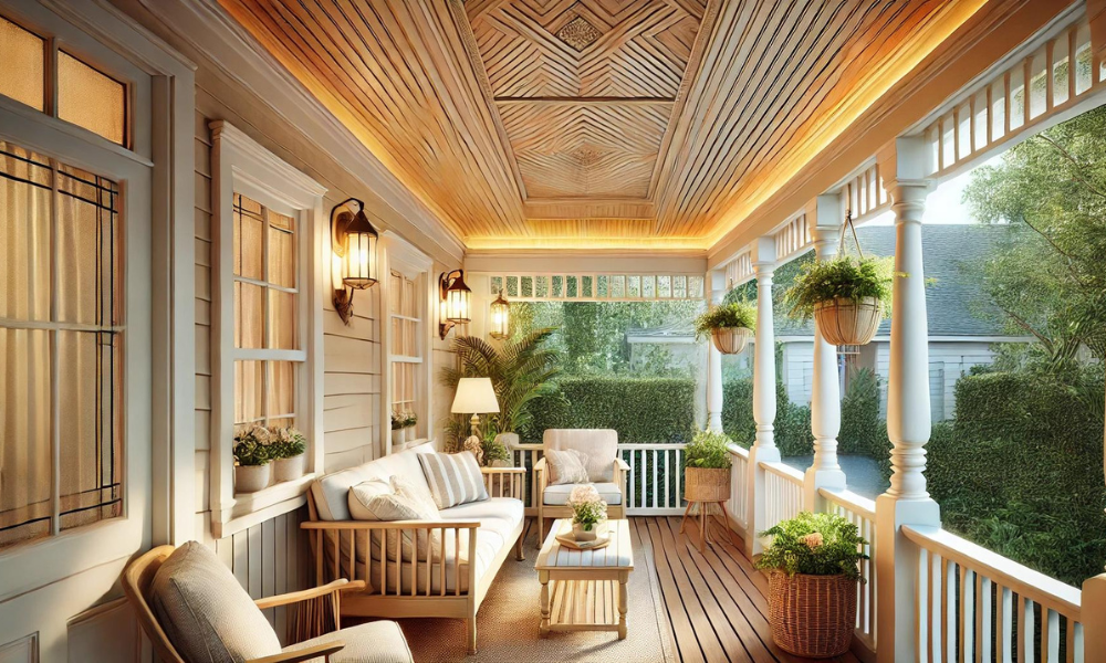 Wooden Beadboard Porch Ceilings