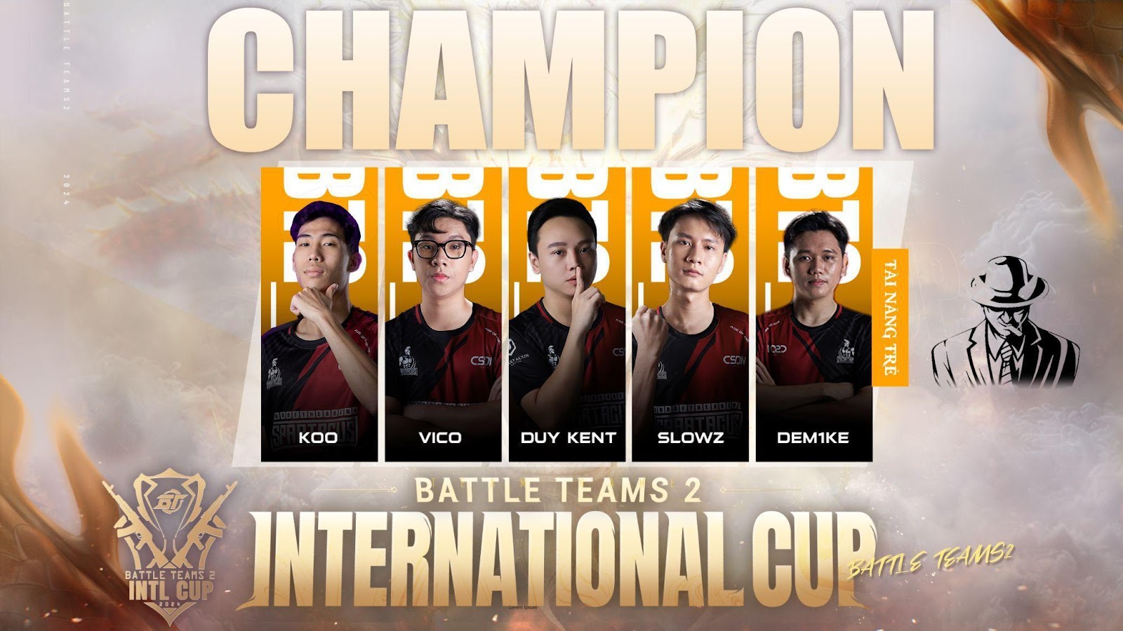 Tài năng trẻ - đội tuyển việt nam giành chức vô địch giải đấu battle teams 2 international cup