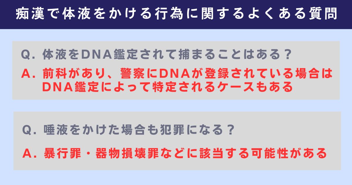 痴漢で体液をかける行為に関するよくある質問