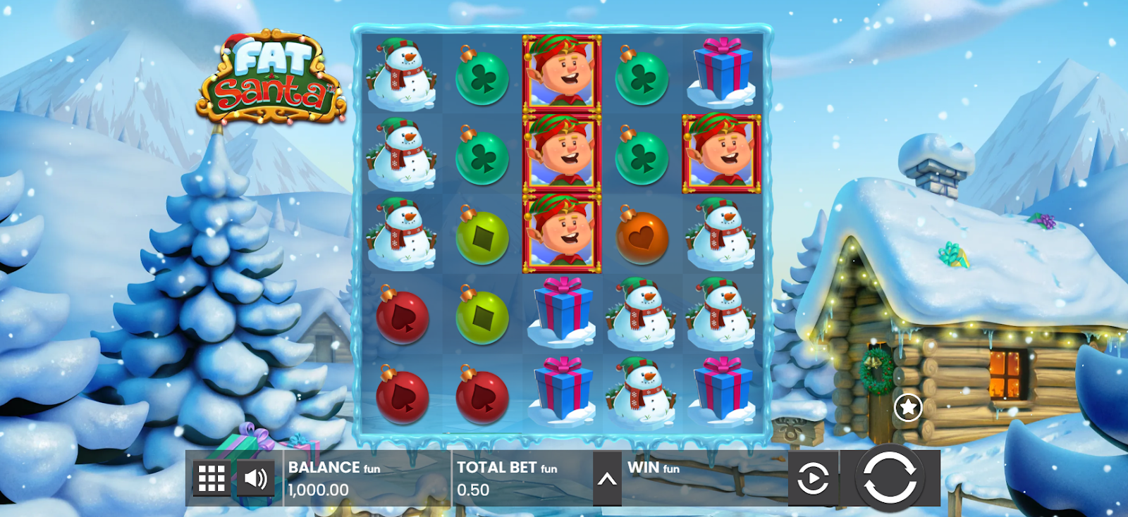 Fat Santa in-game screen.