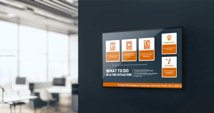 Office digital bulletin board ideas