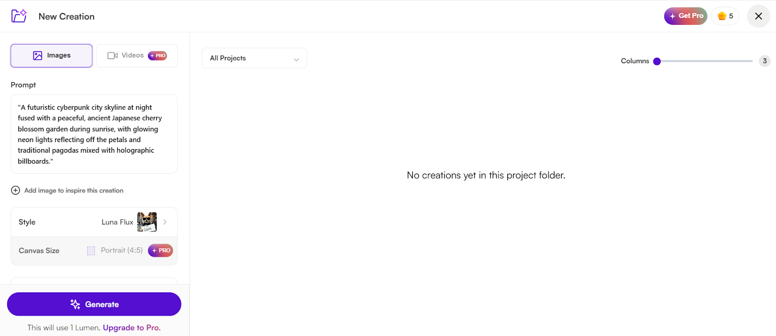 Personal Experience with Starry Ai step 2 (Adding the Prompt)