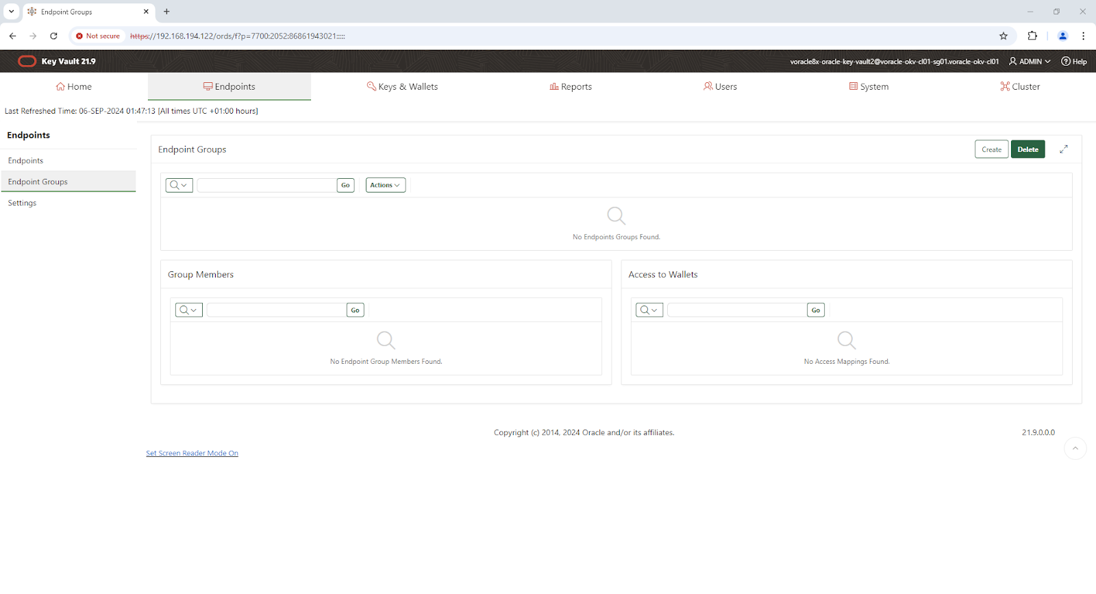 Endpoint Groups - Google Chrome