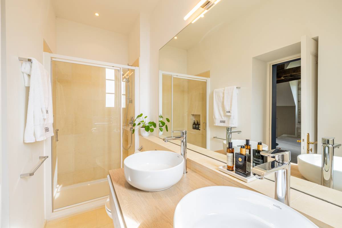 Bathroom at Chateau de Lasfonds