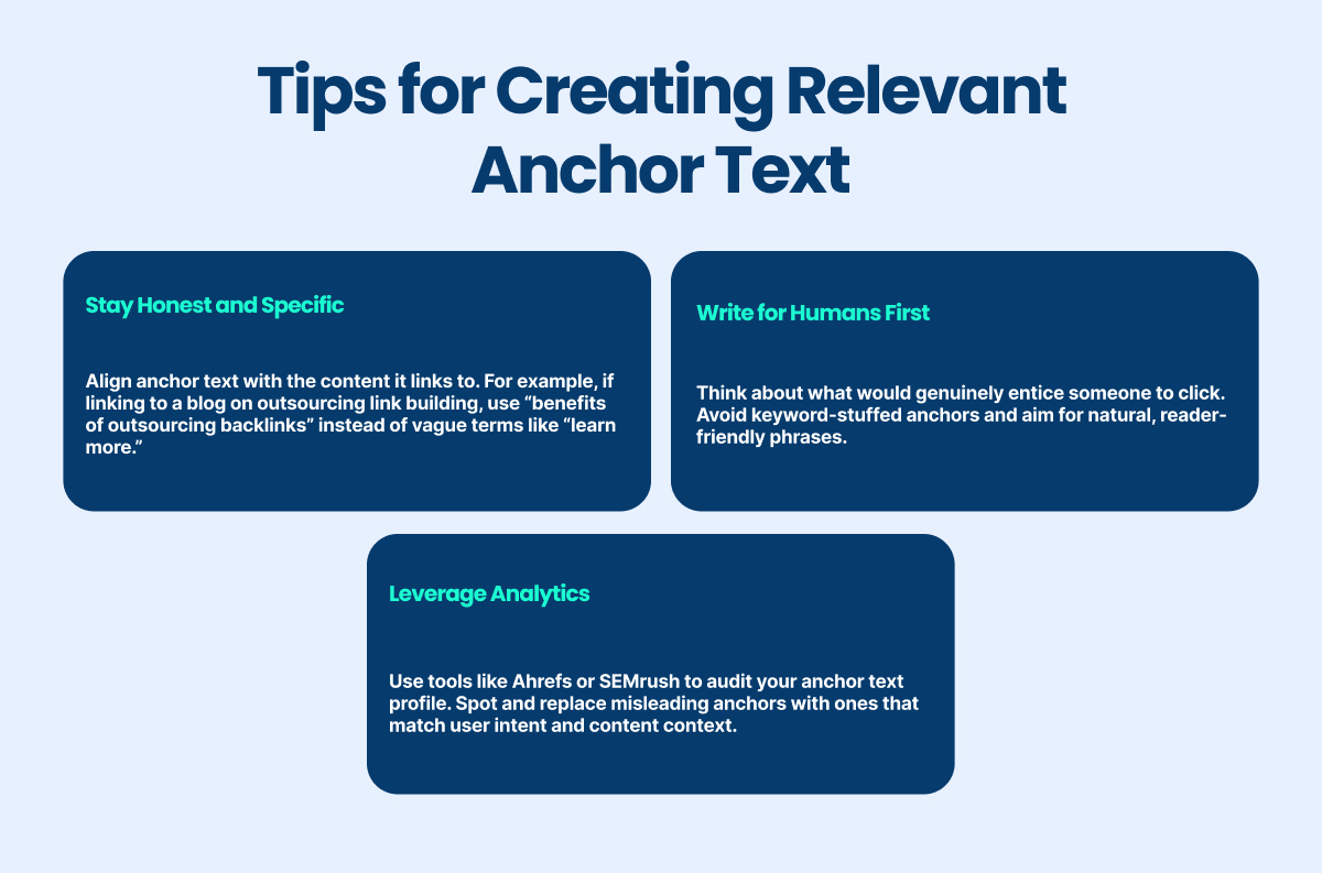 tips for creating relevant anchor text