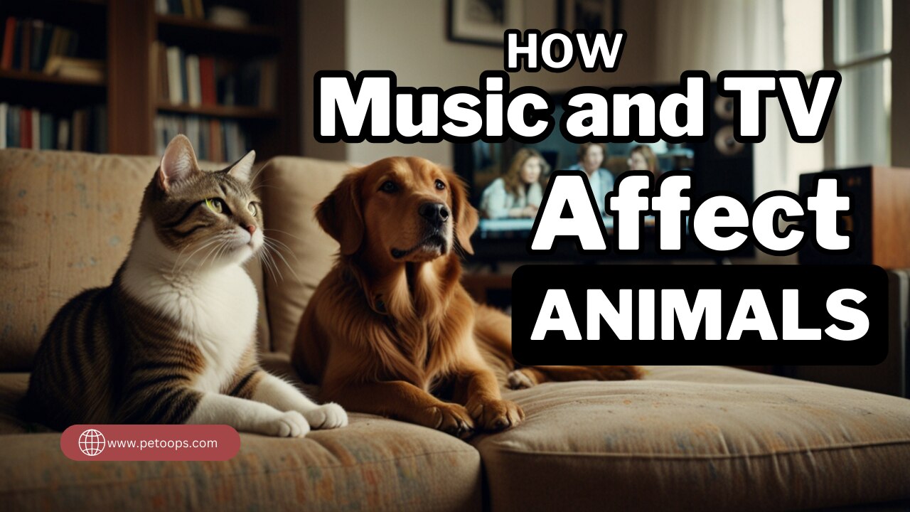 cat and a dog watching TV and listening to the music