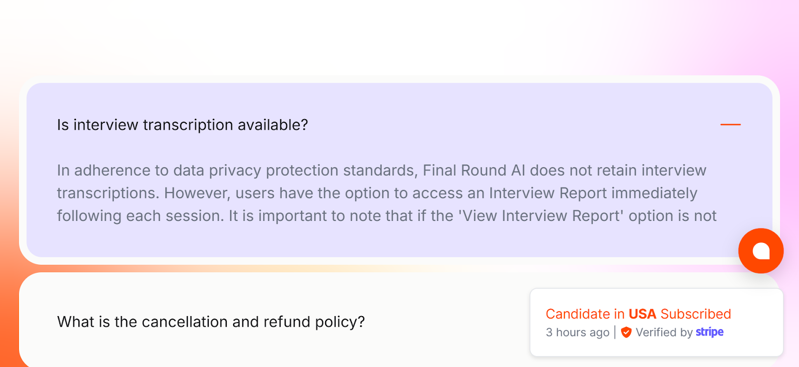 Final round AI Privacy policy