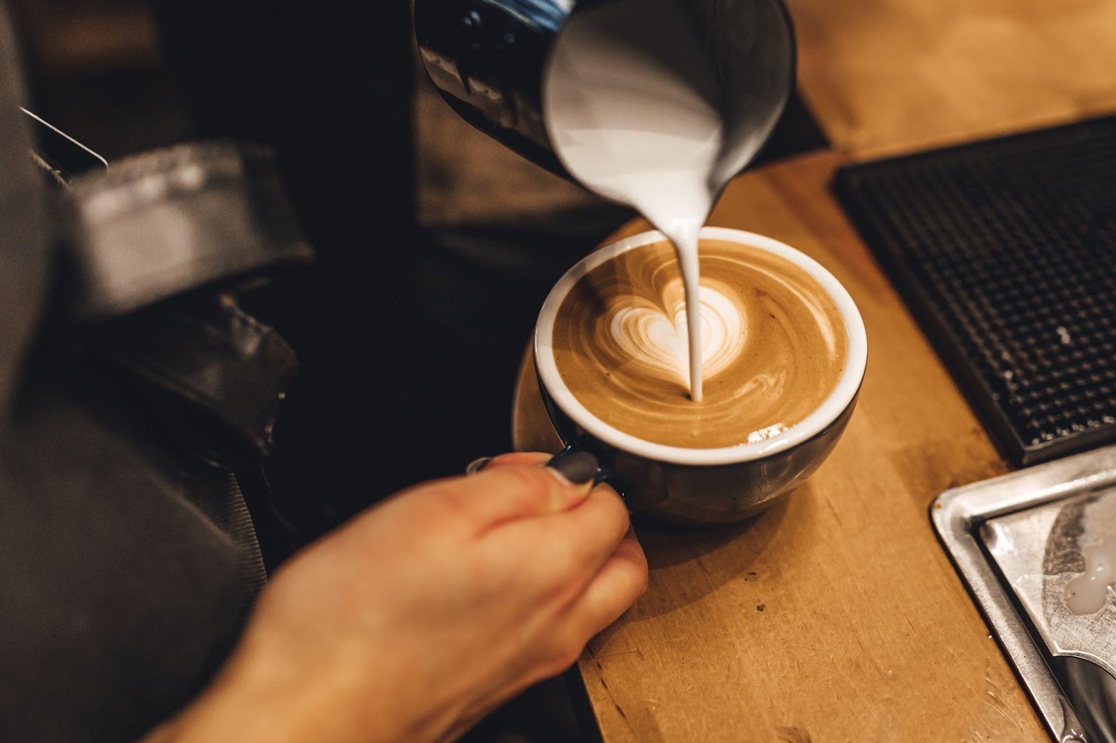 A cup of cortado coffee with steamed milk