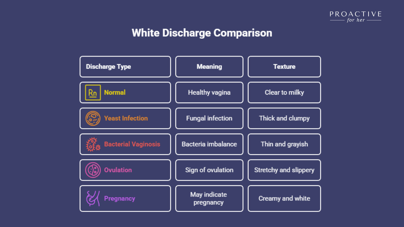 Types of white discharge