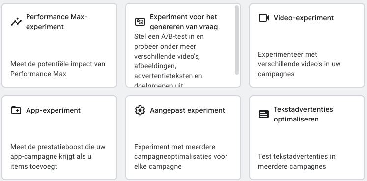 Haal het maximale uit Google Ads experimenten