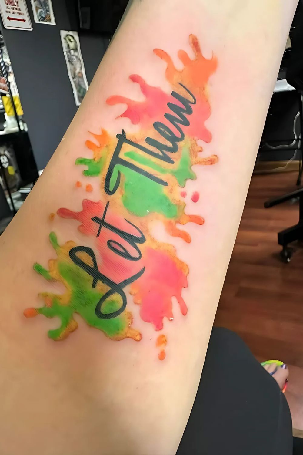 Let Them Watercolor Tattoos
