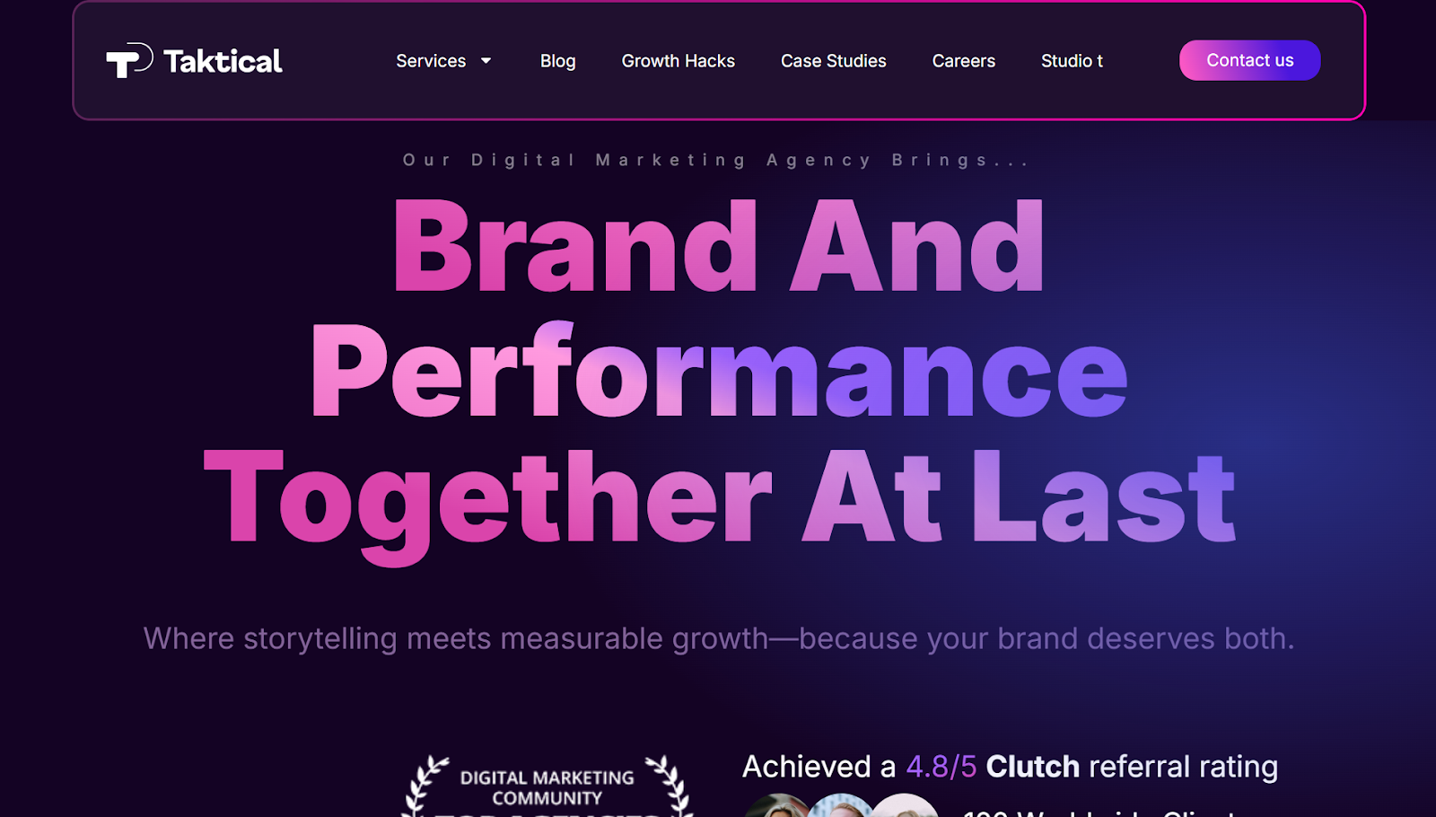 Taktical Digital website screenshot.