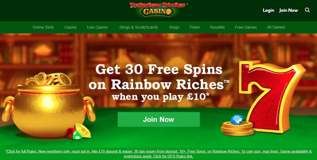 Rainbow Riches Casino - Virgin Games Sister Sites