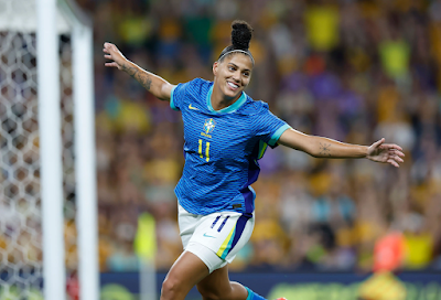 Amanda Gutierres marcou dois gols na vitória sobre a Austrália (Foto: Rafael Ribeiro/CBF)