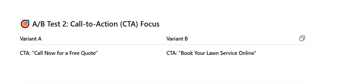 lawn care google ads cta