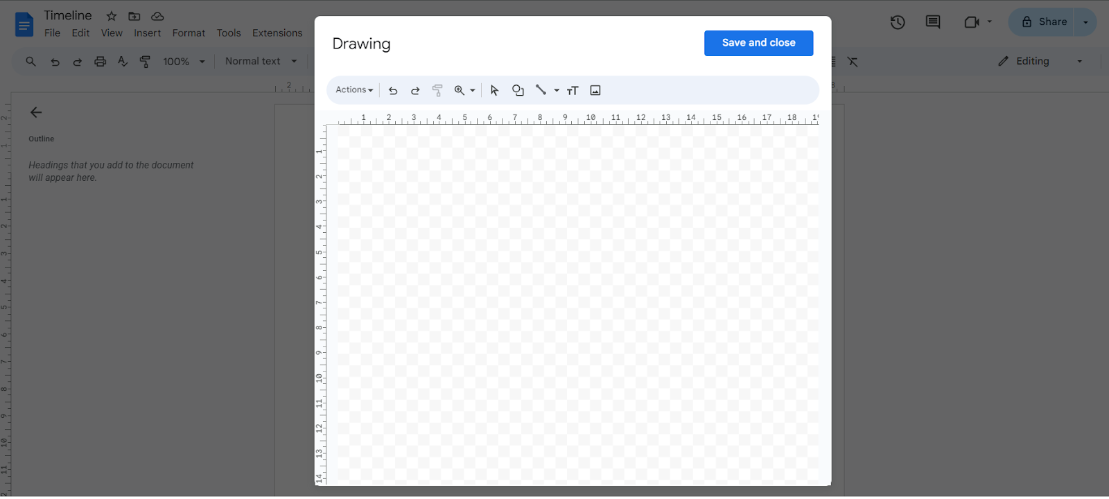 Drawing tool interface