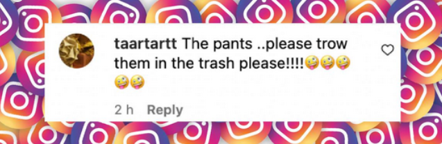 A fan shares their disapproval of Jennifer Lopez's choice of jeans on her recent outing, from a post dated October 31, 2024 | Source: Instagram./justjared/