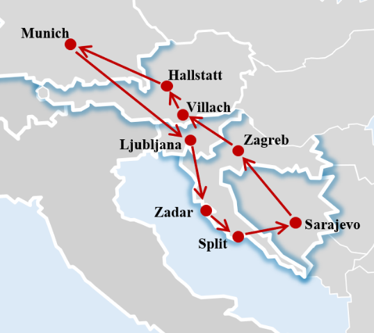 A map of croatia with red lines

Description automatically generated