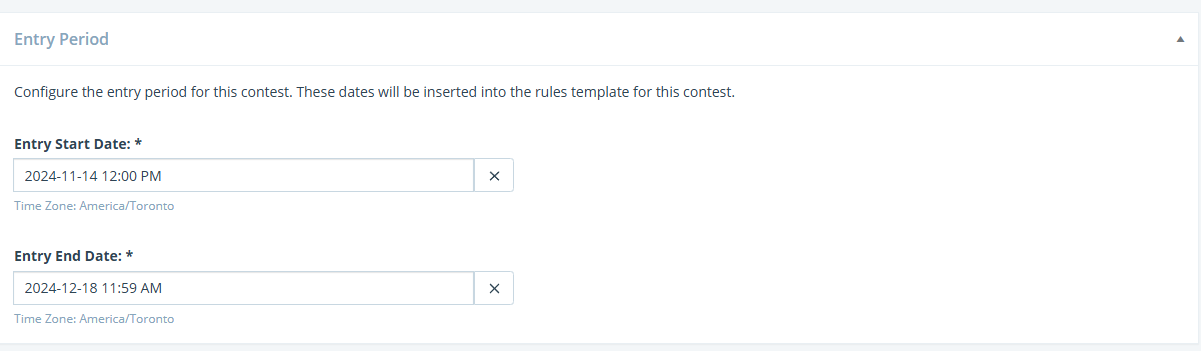 Entry Period