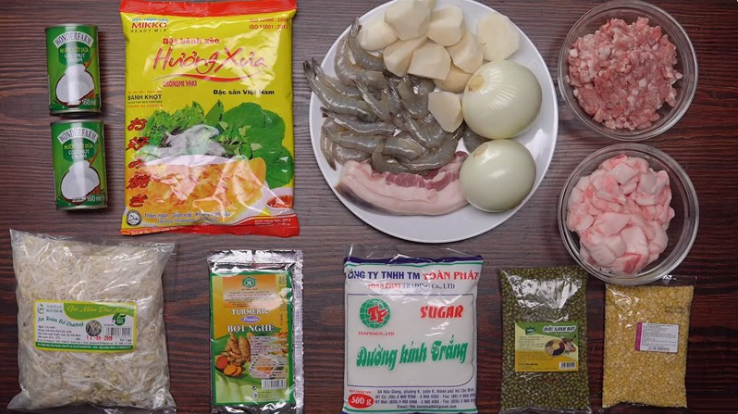 Banh Xeo (Vietnamese Pancakes) ingredients