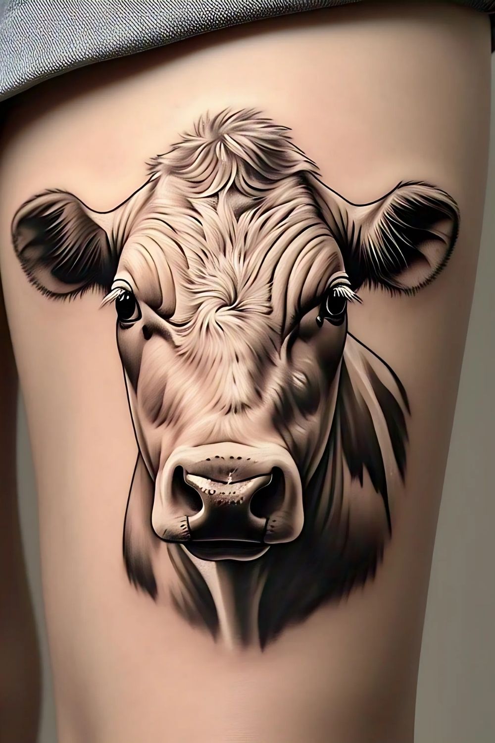 Realistic Cow Portrait