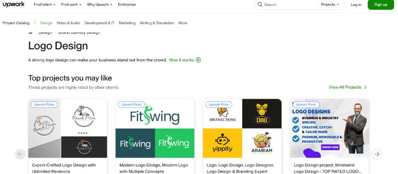 Upwork website screenshot