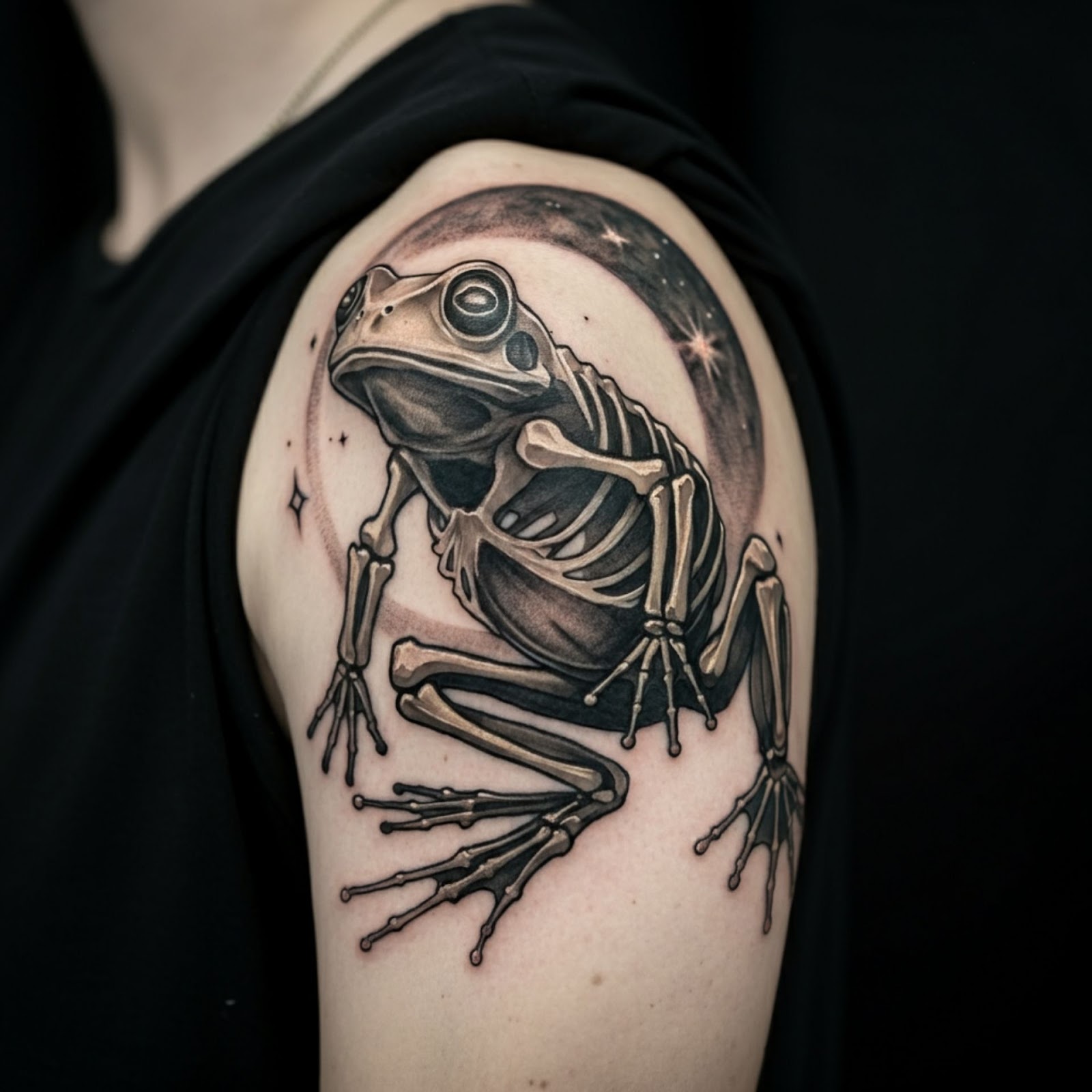 Frog Skeleton Tattoo