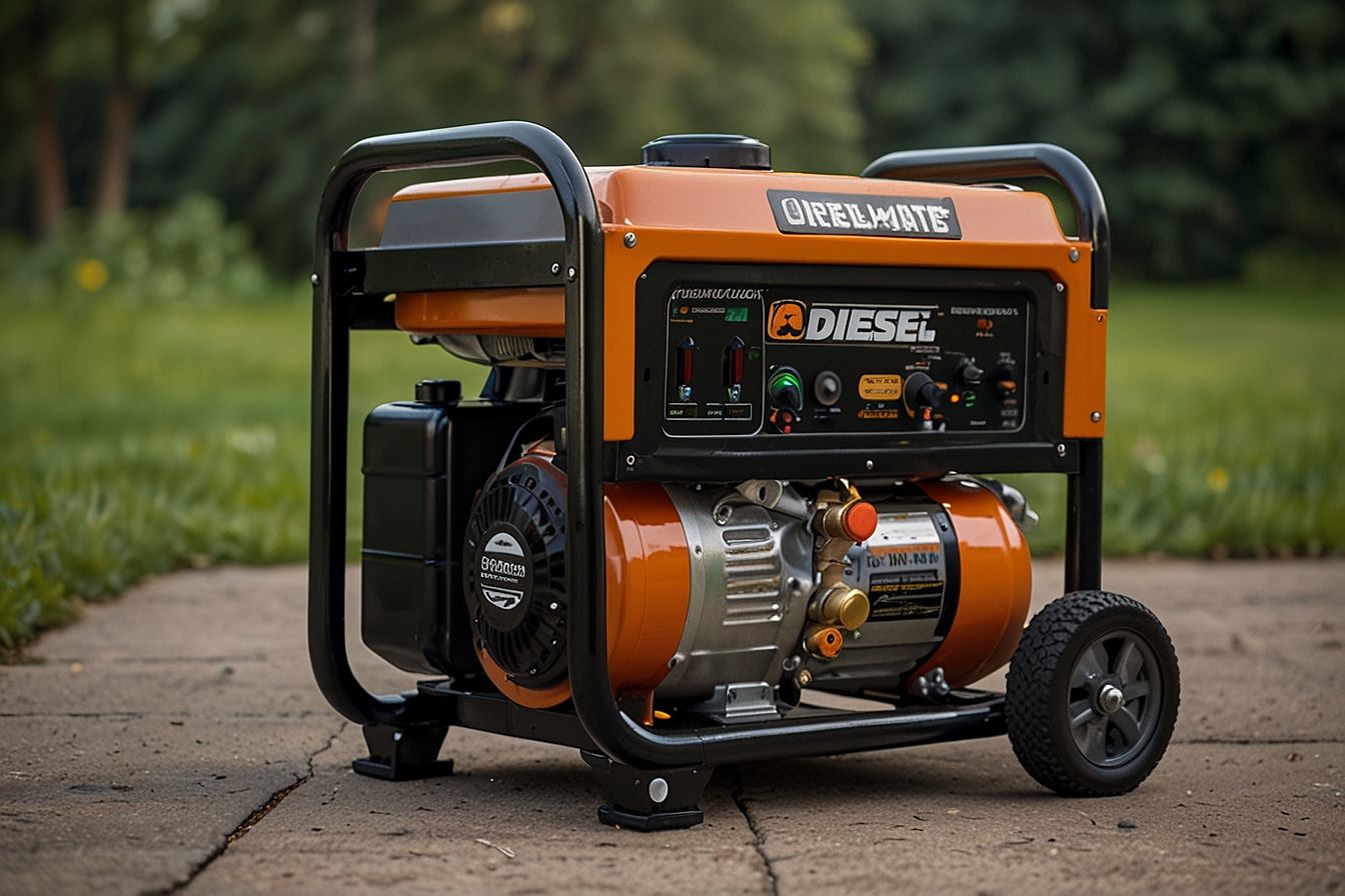 Diesel Powermate PM4500 4500 Watt Dual Fuel Compatible Portable Generator