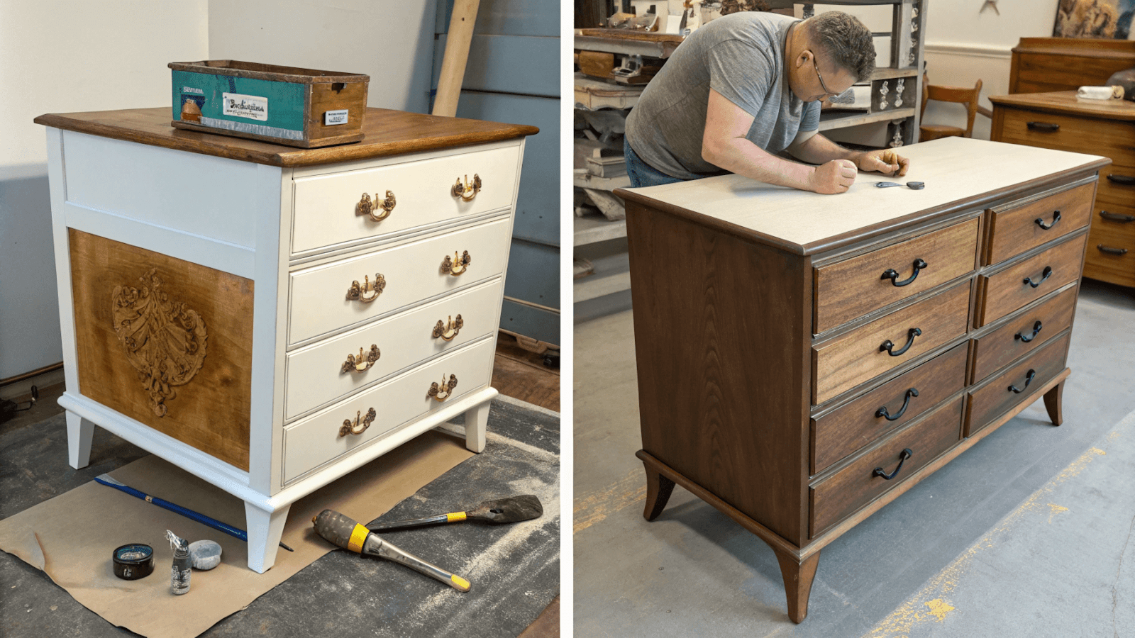 Modernizing Vintage Furniture transformation