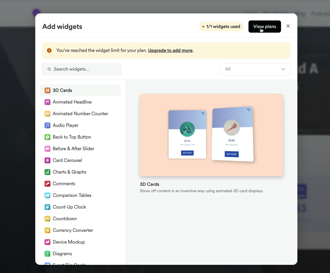 kajabi widgets