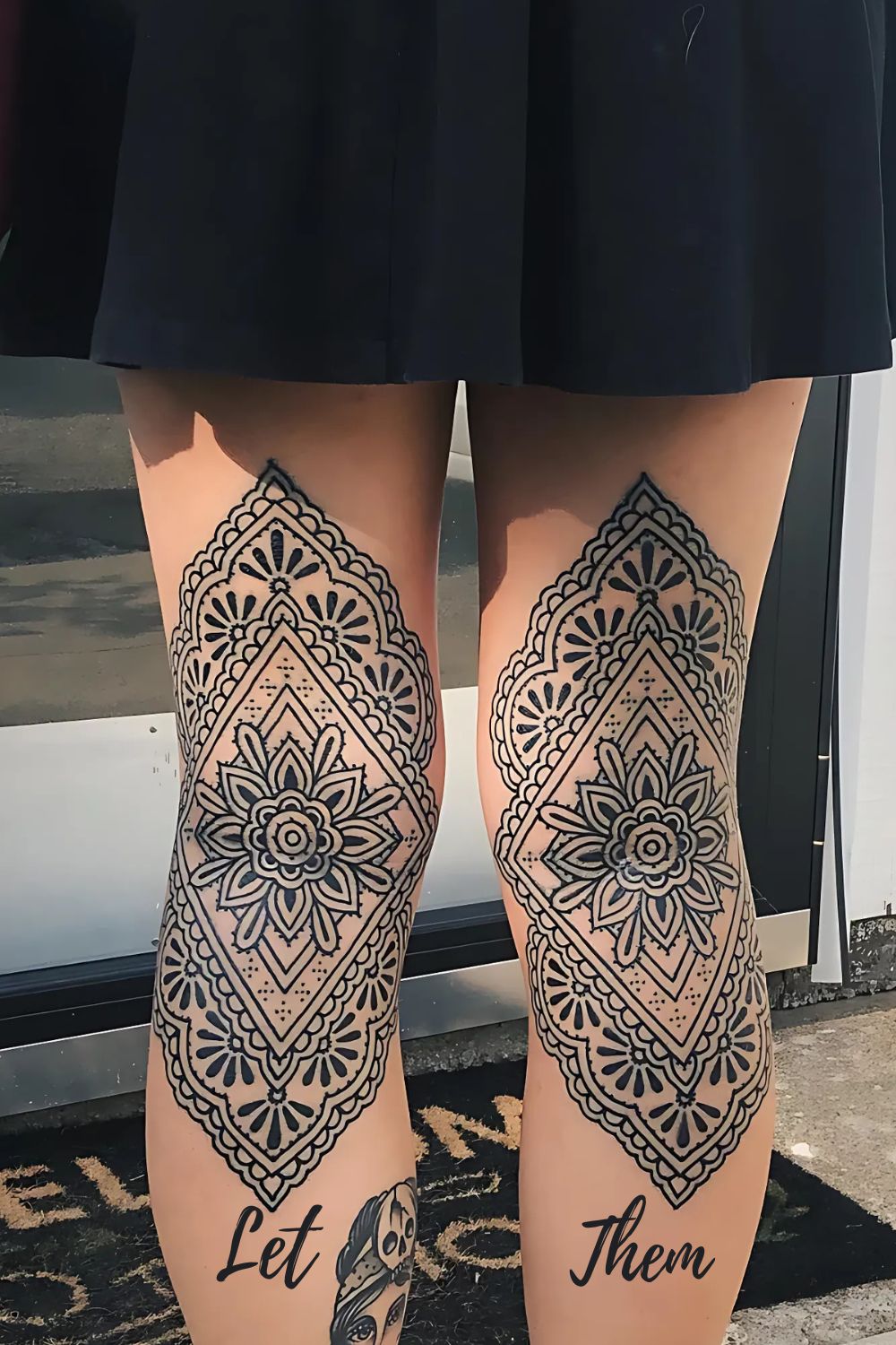 Let Them Behind the Knee Tattoo