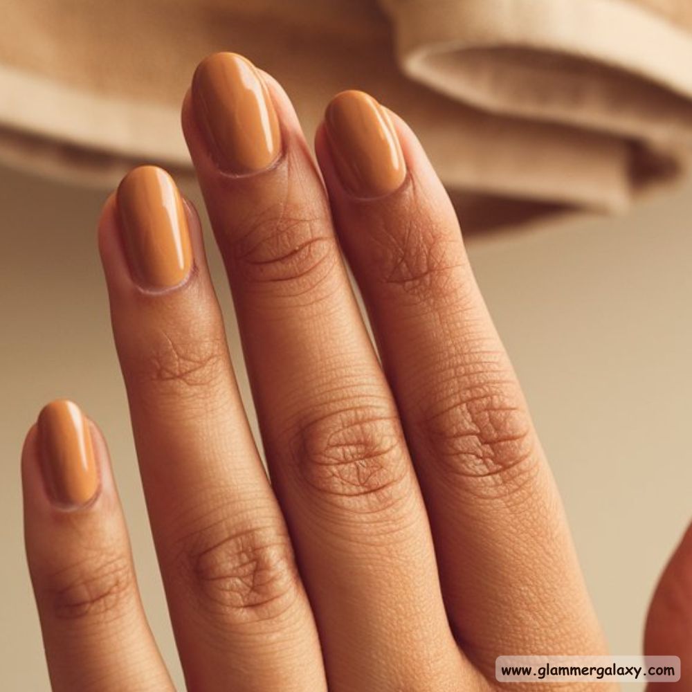 Classy Fall Nails having Warm Caramel Nails