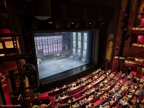The view from Dress Circle  SB2 1 at the Prince Edward Theatre London West End for MJ the Musical 