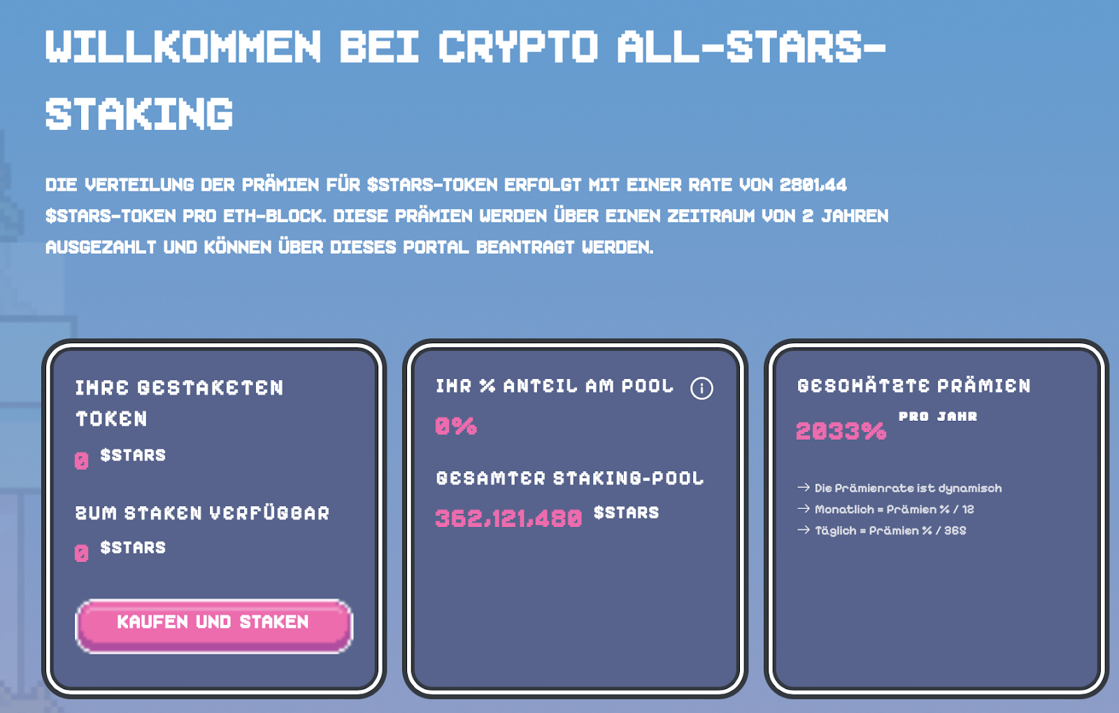 STARS Staking Dashboard 