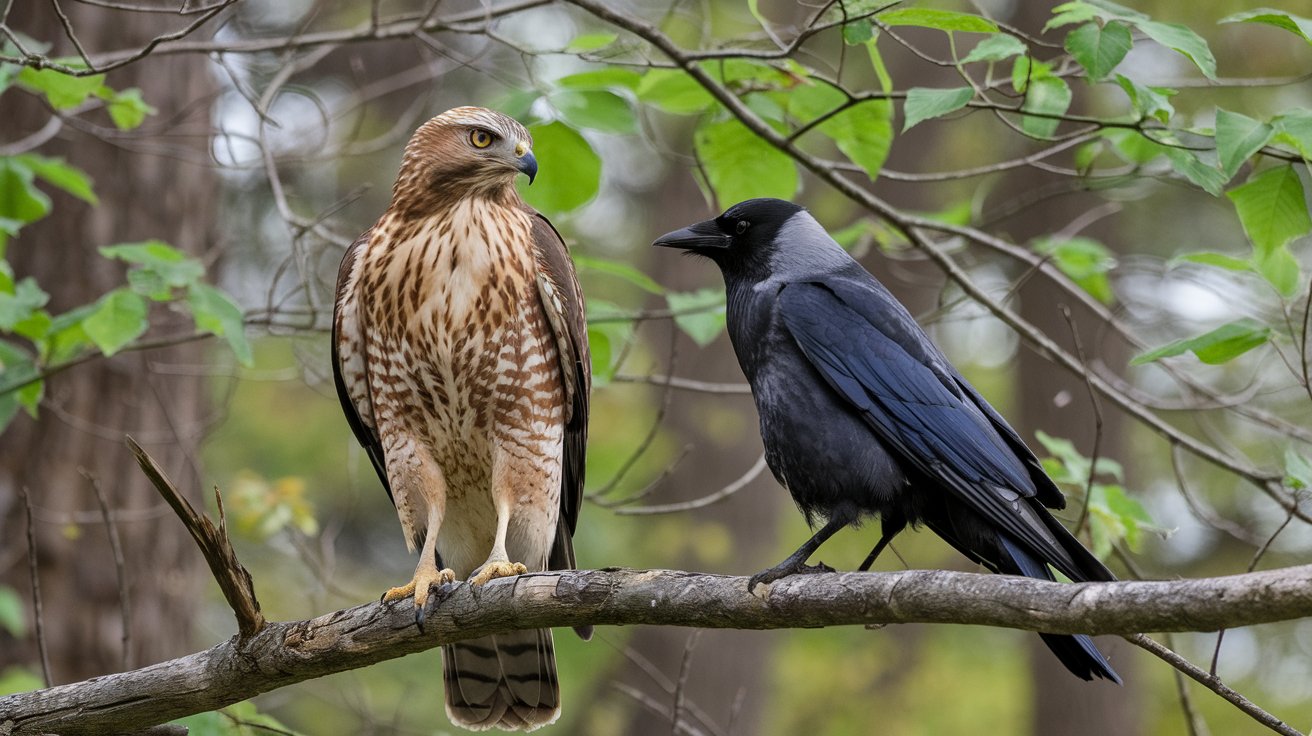 Spiritual Meaning of Hawk and Crow Together – The Brief Answer