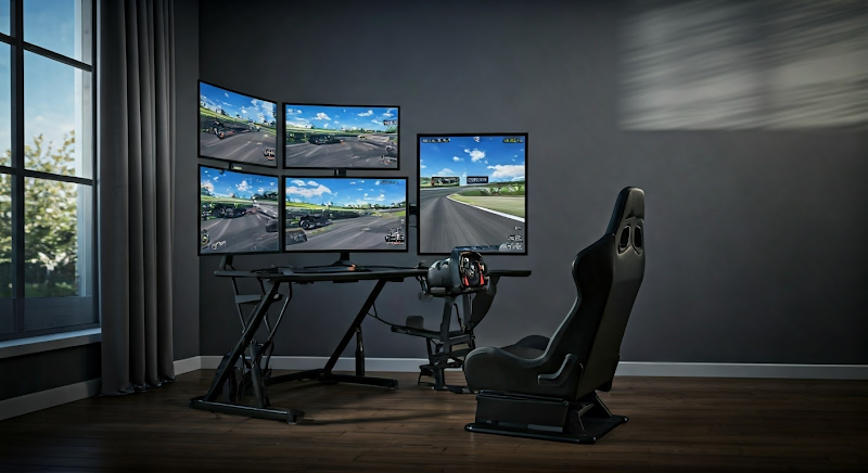 Home racing simulator setup