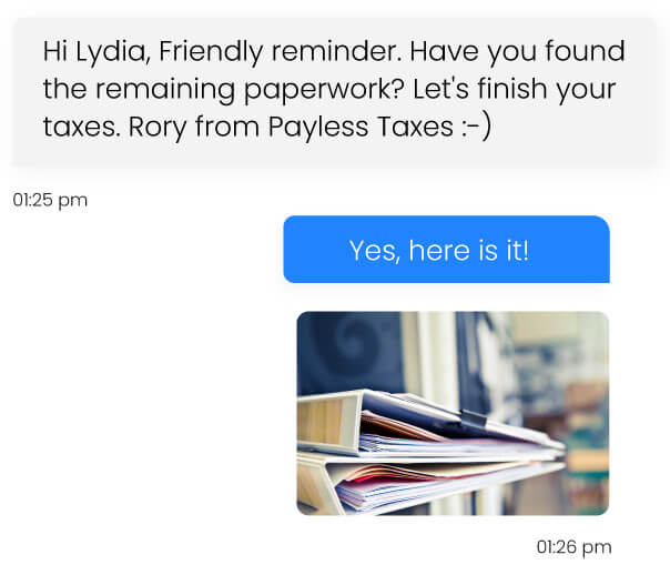 automated text reminders