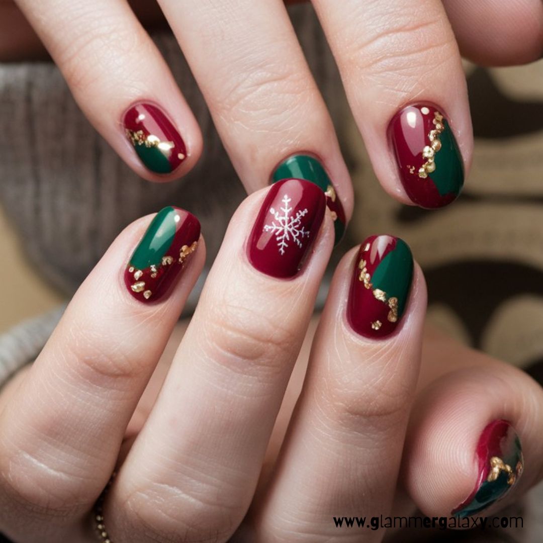 Cute Winter Nails having Classic Winter Styles
