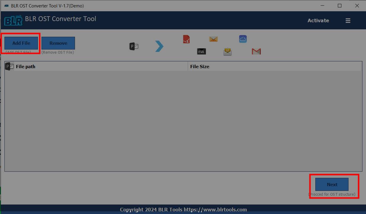 import ost data into eml format