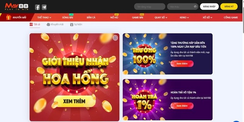 Khám phá không gian trò chơi độc đáo của May88