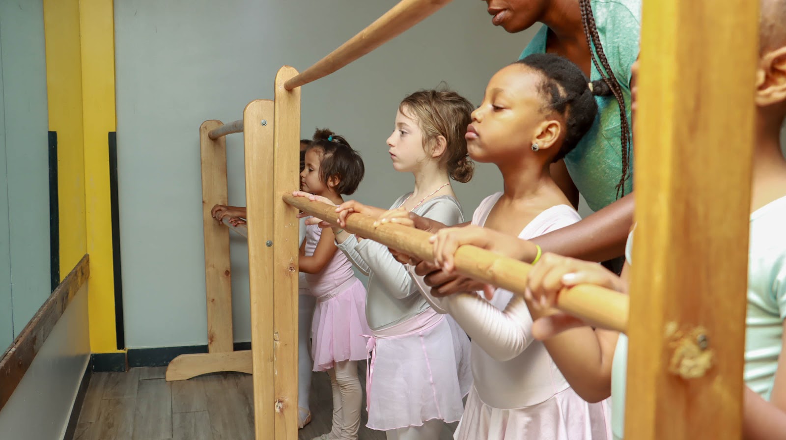 Children attending a live Ballet class at Leotard Ballet Academy in Entebbe, Uganda.