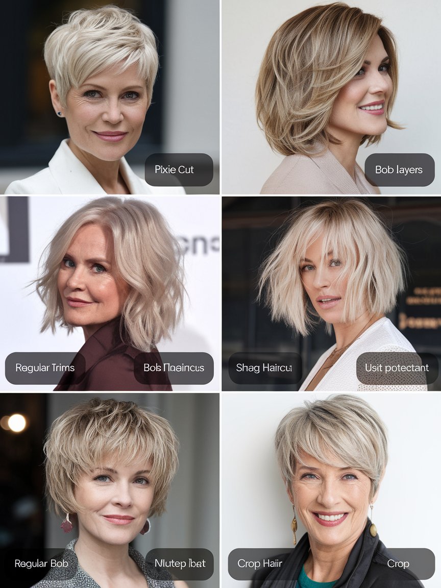 18. Short Haircuts for Women Over 50 and Their Maintenance Tips